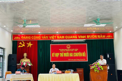 Hội đồng Nhân dân xã Huổi Luông tổ chức kỳ họp (chuyên đề) lần thứ 12