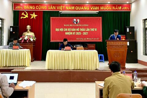 Đảng ủy xã Huổi Luông tổ chức điểm Đại hội Chi bộ Hồ Thầu lần thứ VI, nhiệm Kỳ 2025 - 2027